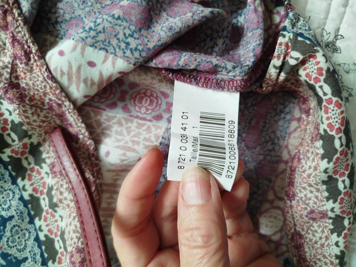 Petite blouse manches courtes à motif ethnique de - photo numéro 4