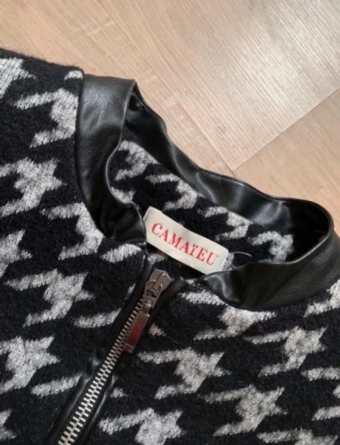 Manteau camaïeu pied de poule - photo numéro 3