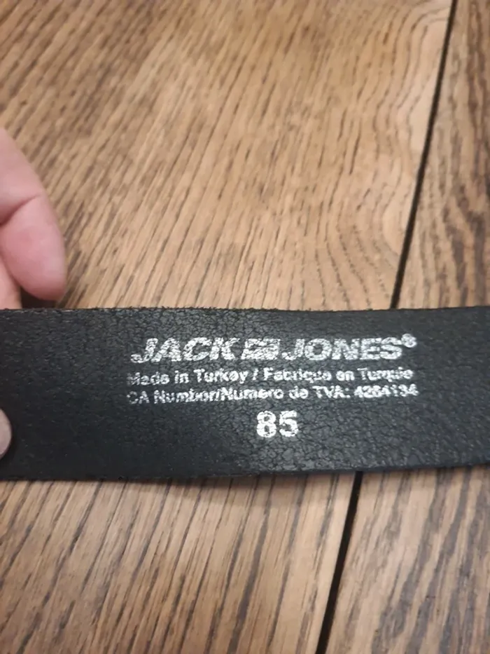 Ceinture homme Jack&Jones en cuir noir 85cm - photo numéro 11