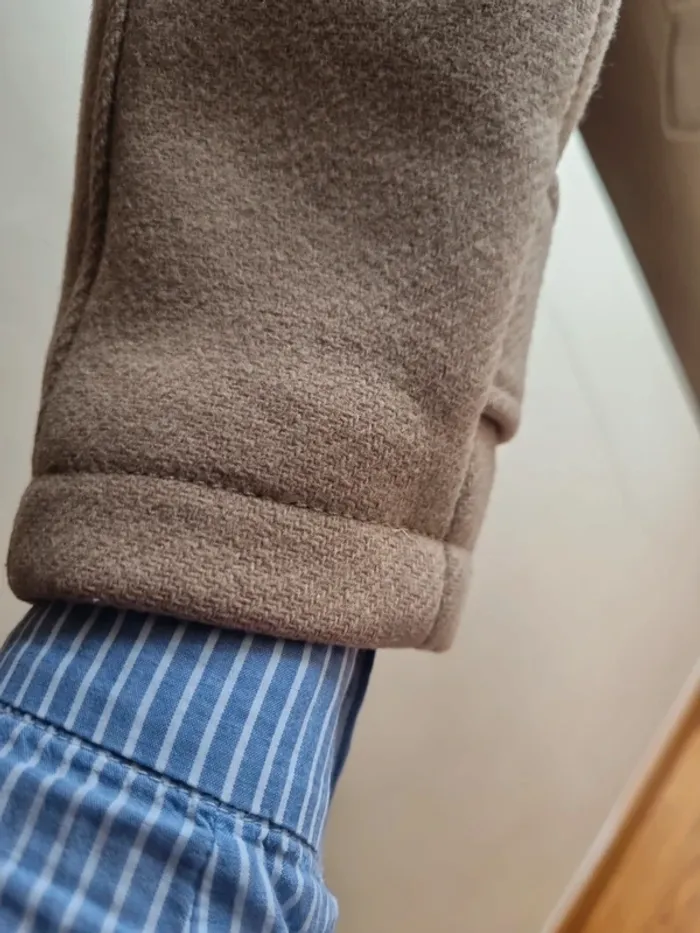 Manteau chaud beige zapa - photo numéro 8