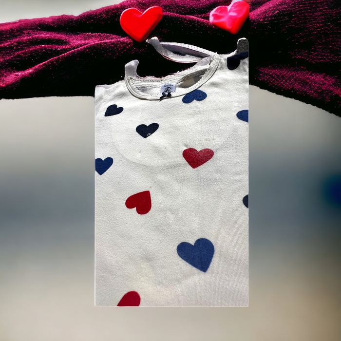 Ensemble 2P pyjacourt coeur fille Petit Bateau 3 ans BE (11€) - photo numéro 4
