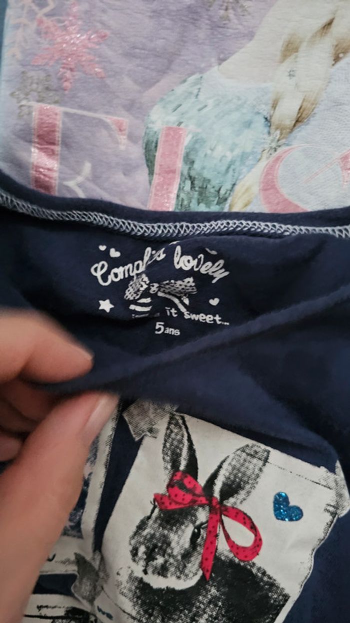 Lot 5 t shirt manche longue 5 ans - photo numéro 3