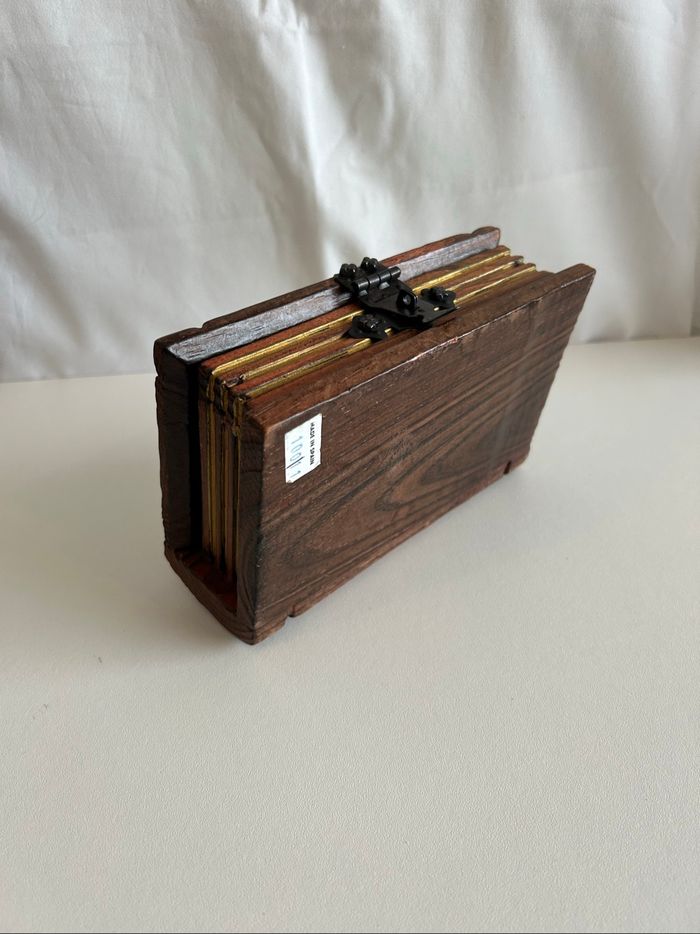 Boîte à secrets livre en bois – Carte du monde - photo numéro 5
