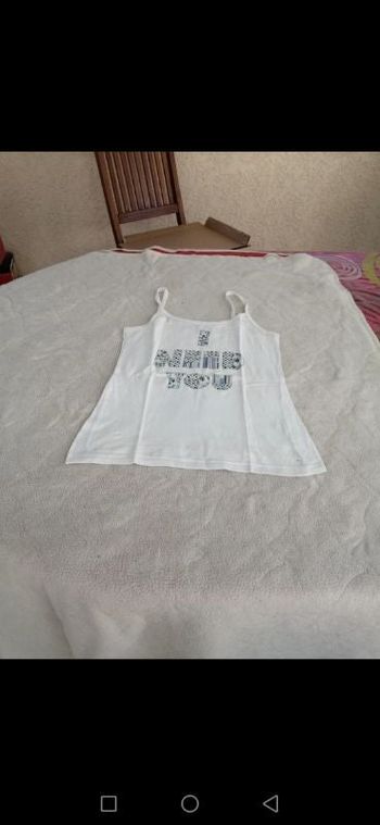 Débardeur blanc à motif