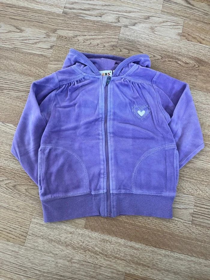 Sweat zippé avec capuche taille 98-104 - photo numéro 3