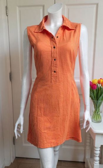 robe courte orange col polo marque YGCC young classic taille 40
