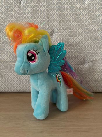 Peluche Dash Le Cheval Arc-En-Ciel Scintillant "My Little Pony"