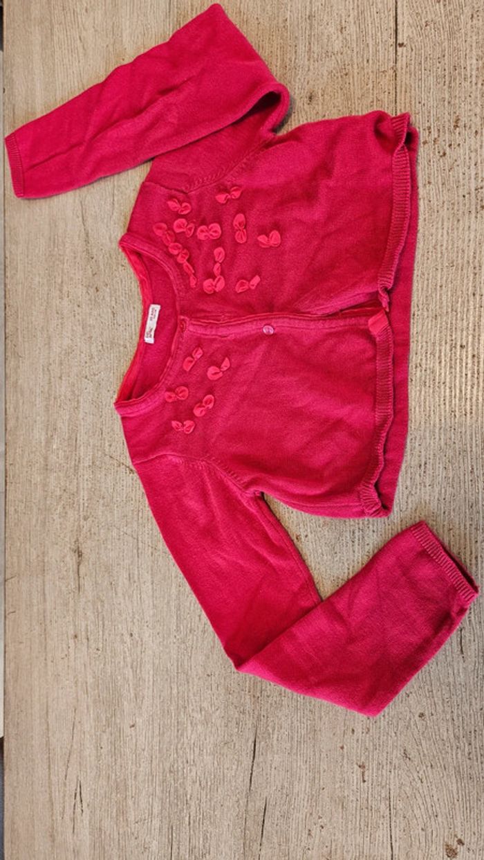 Gilet court à manches longues, fushia, Du Pareil Au Même, 10 ans, nickel - photo numéro 3