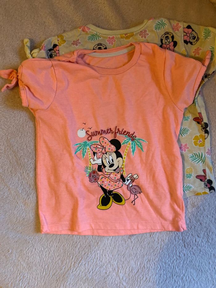 Lot de 2 t-shirt minnie 18-24 mois 92 cm - photo numéro 5
