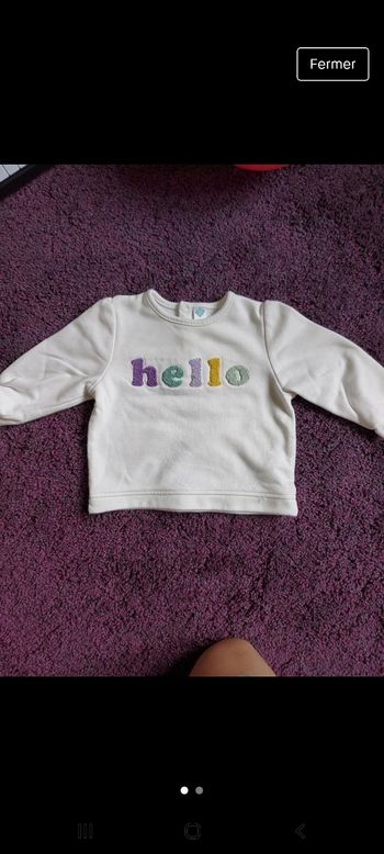 Sweat 18 mois tex