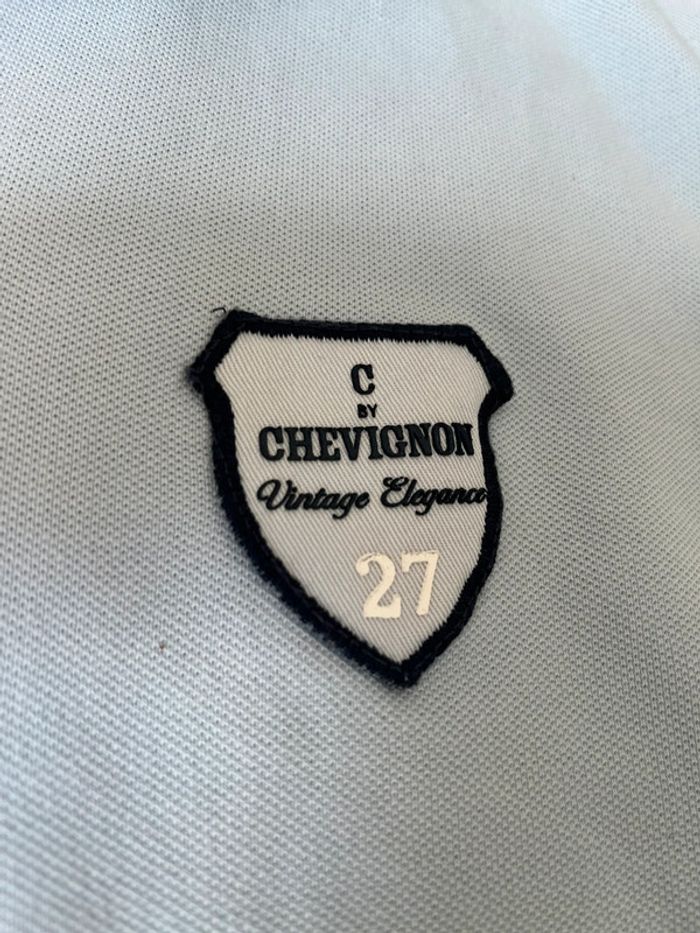 Polo Vintage Chevignon C by Chevignon écru col marine - Taille [L] - photo numéro 4