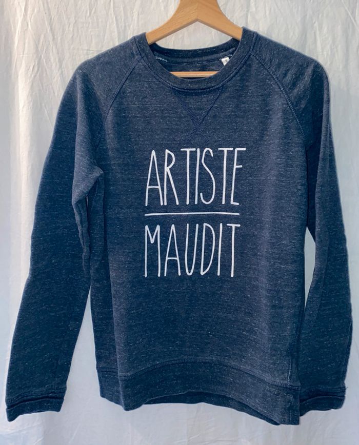 sweat coton bleu Artiste Maudit taille S