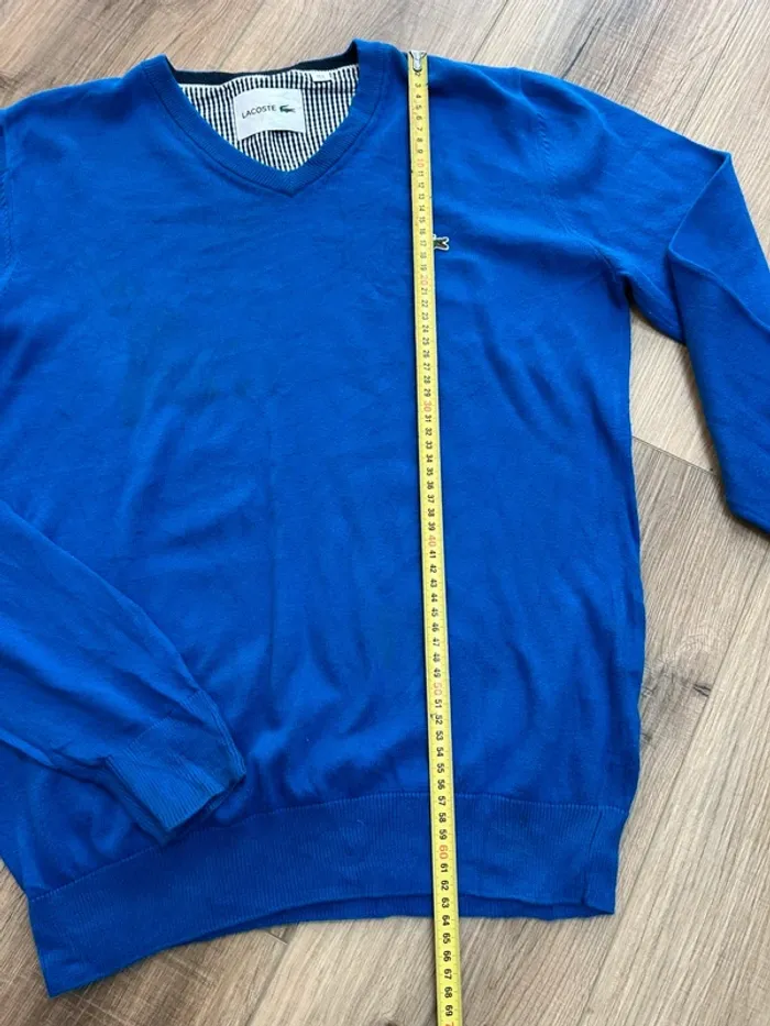 Pull homme Lacoste bleu taille M Fr4 polo manche longue homme sweat homme Lacoste - photo numéro 6