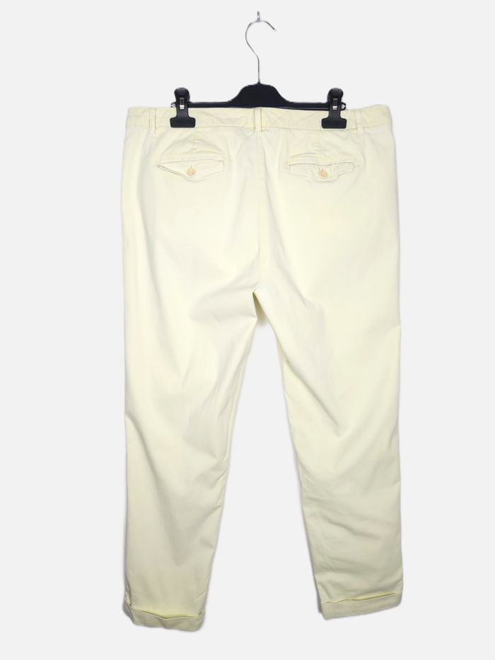 Pantalon chino Raffaello Rossi, couleur jaune crème, taille 44 - photo numéro 3