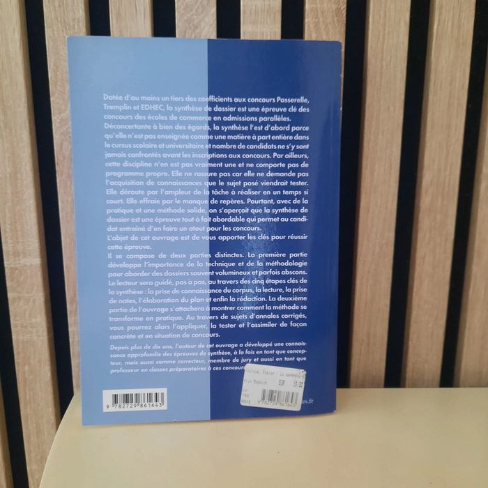 Livre La synthèse aux concours Passerelle,tremplin et EDHEC - photo numéro 2