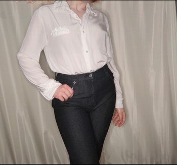 Jean taille haute gris