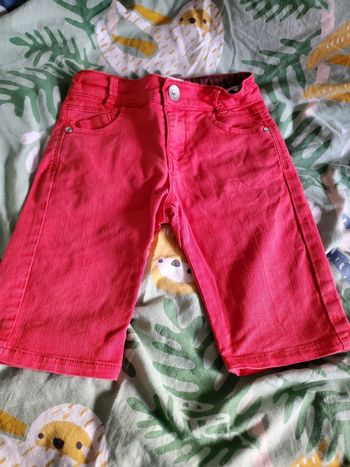 bermuda catimini rouge clair 5ans (10e)