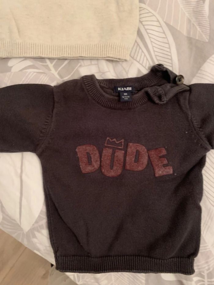 Lot de 2 Pull bébé 1 mois - photo numéro 2