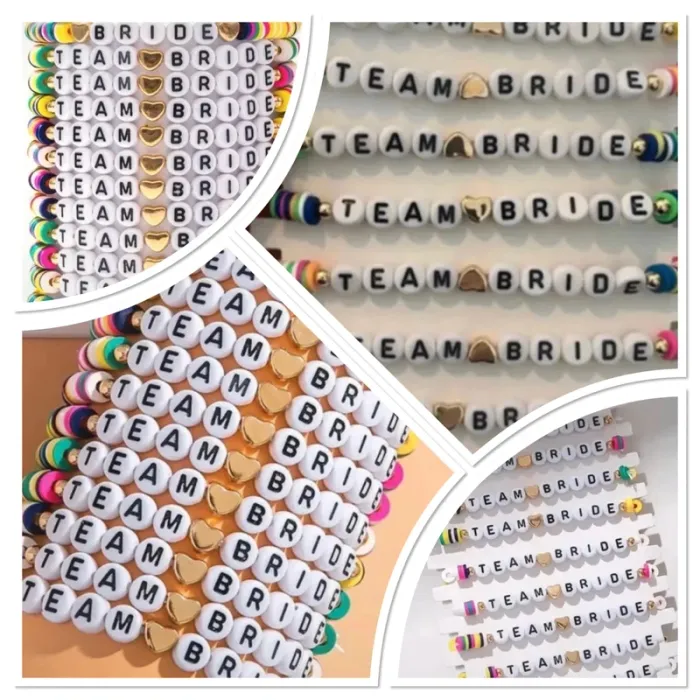 Lot 12 bracelets evjf mariage