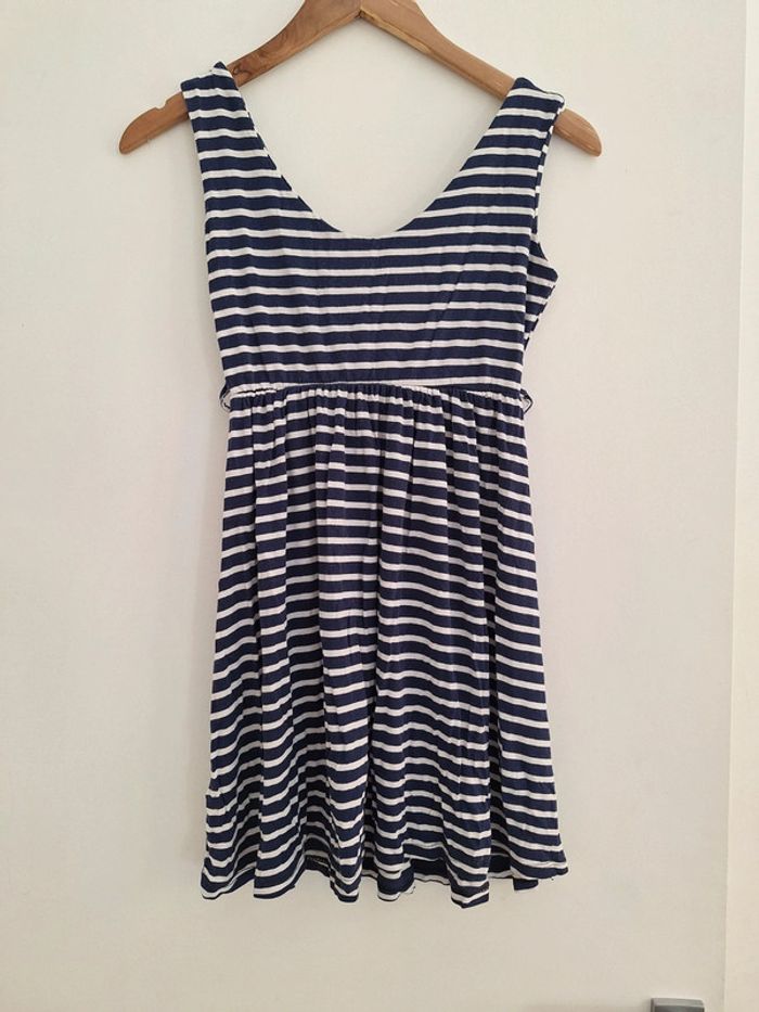 Robe marinière bleu et blanche femme S - photo numéro 2
