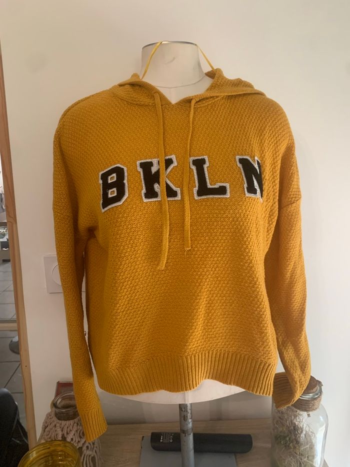 Pull fille jaune moutarde taille 36 - photo numéro 4