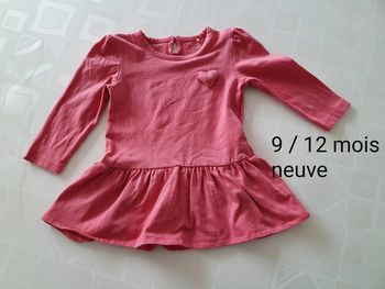 Robe manches longues 9 / 12 mois