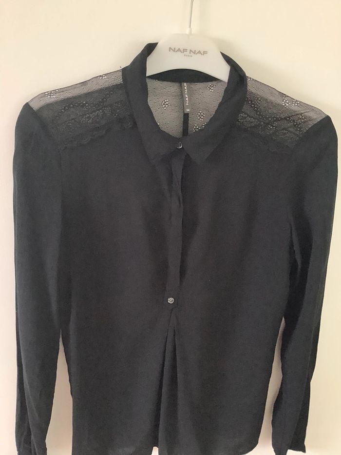 Chemise noire avec dentelle Naf naf 34 - photo numéro 2
