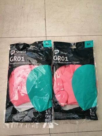 Lot de 2 paires de gants en latex