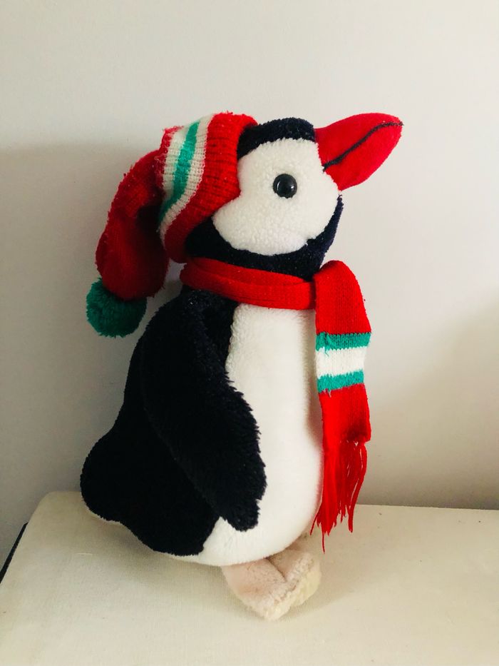 Peluche pingouin manchot décoration noël vintage - photo numéro 8
