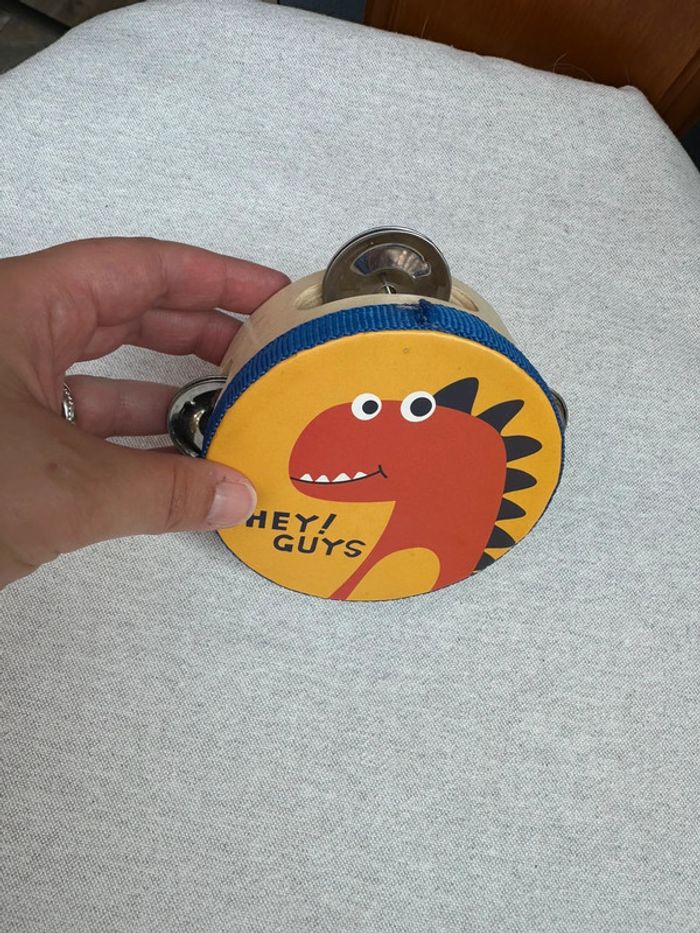 Tambourin dinosaure rouge - photo numéro 2