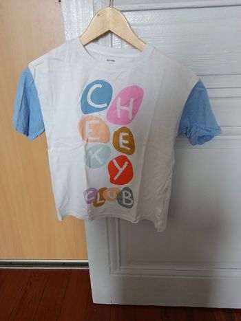 Tee-shirt Kiabi blanc et multicolore