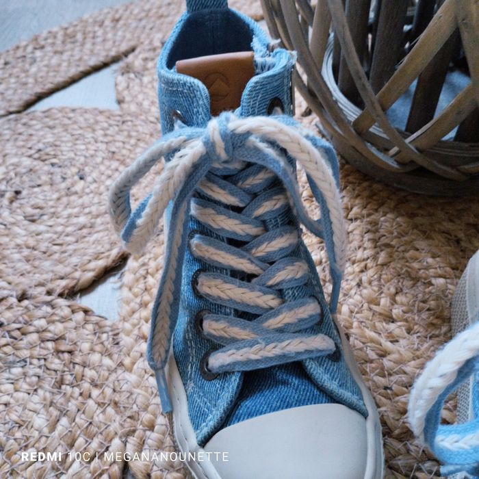👖 Baskets Montantes Fille Pointure 31 – Pataugas 💙 Style Jean & Plateforme – Très Bon État - photo numéro 4