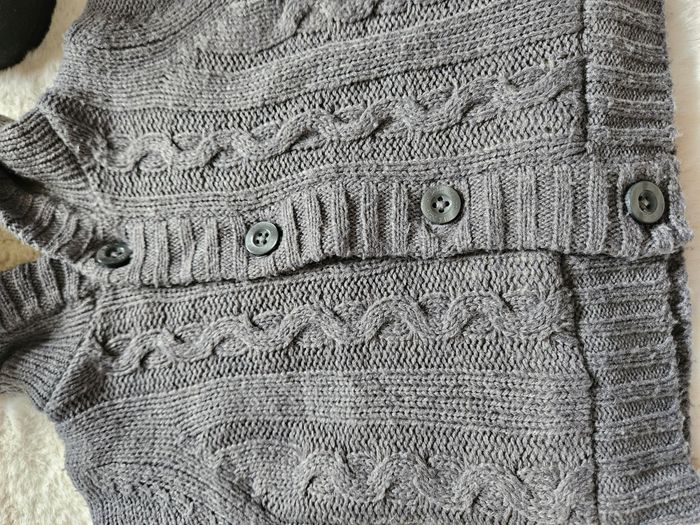 🌟Tex - Gilet chaud à boutons Gris - Taille 12 mois - photo numéro 3