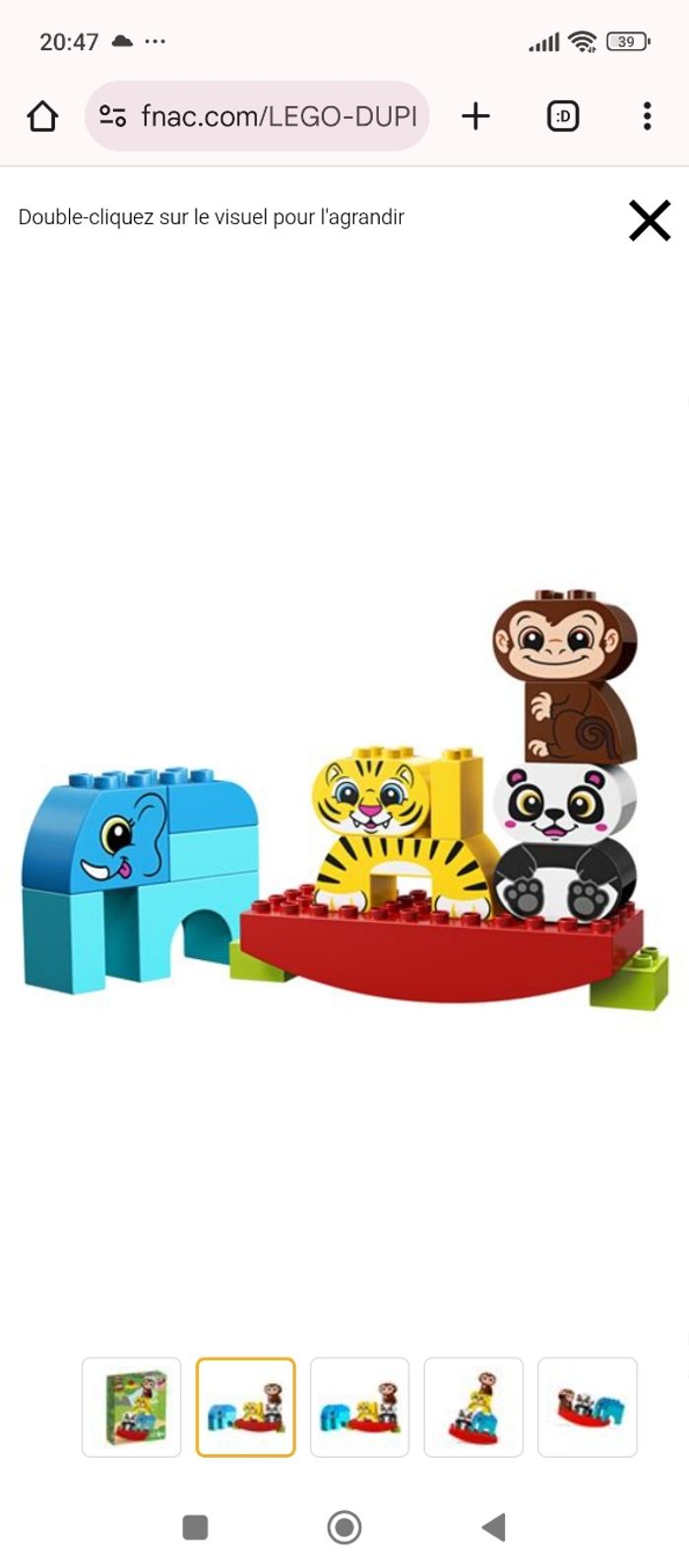 Lot animaux bascule , tigre , éléphant, singe , panda - photo numéro 3