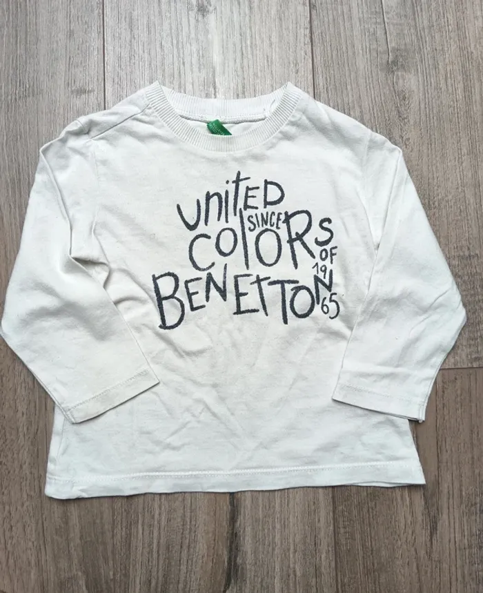 T-shirt manches longues Benetton 3 ans
