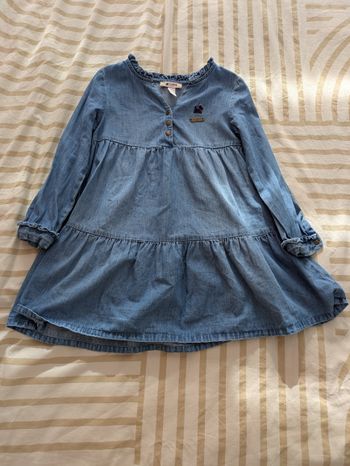 Robe Tunique Chipie - Denim Clair Volants