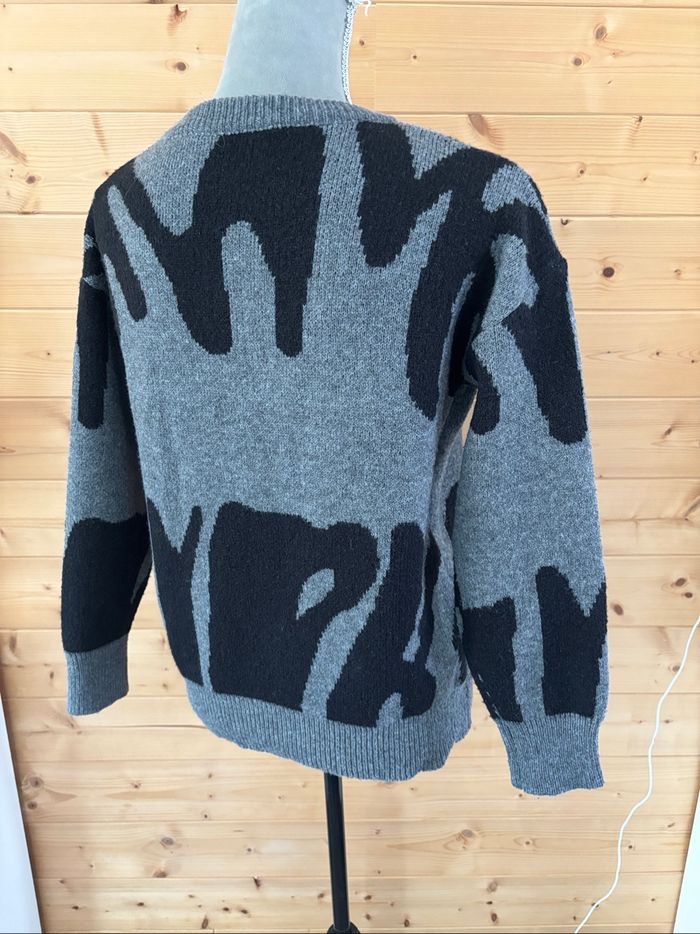 Pull femme noir et gris taille XS  tendance - photo numéro 3