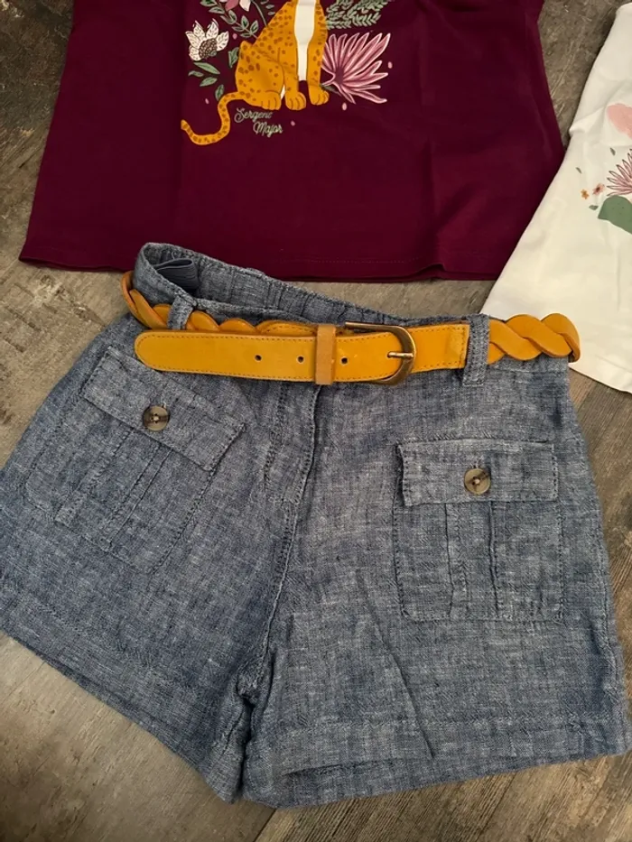 Ensemble tee shirt + short + chouchou - photo numéro 4