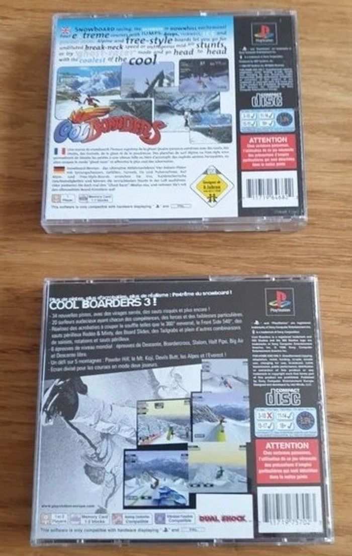 Jeu Lot Cool Boarders + Cool Boarders 3 avec demo Black Label Complet Sony Playstation - photo numéro 2