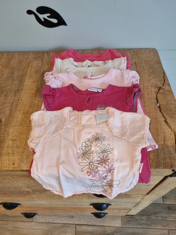 Lot de 5 Tee-shirt manches courtes 6 mois