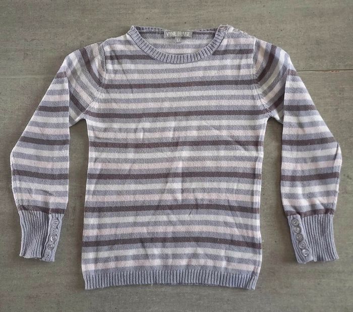pull rayé violet - 6 ans - photo numéro 3