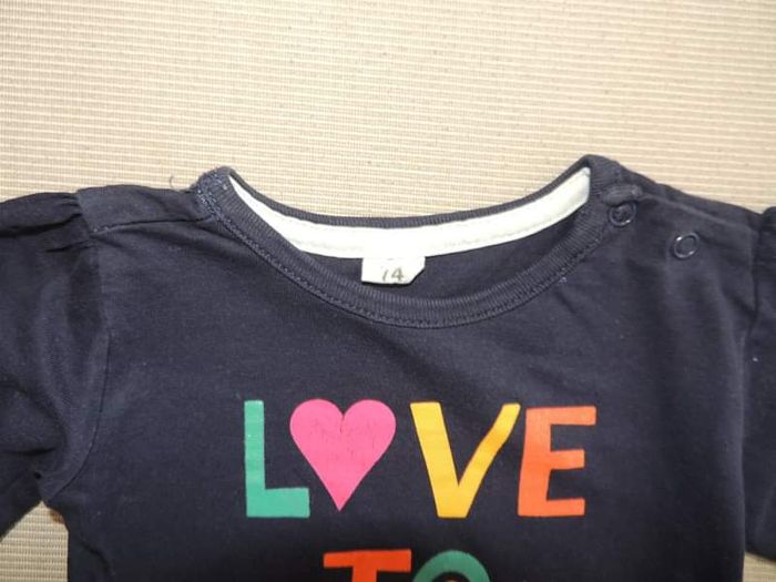 T-shirt manches longues fille 74cm Zeeman - photo numéro 2