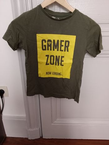 Tee-shirt Gémo kaki et jaune