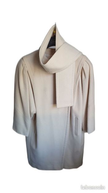 T 40 manteau long veste laine cachemire écharpe hiver La Chamade Paris