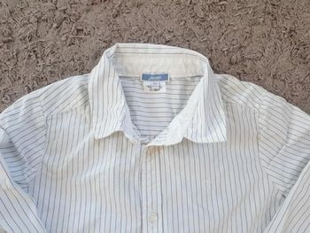 chemise blanche rayee jacadi 10 ans