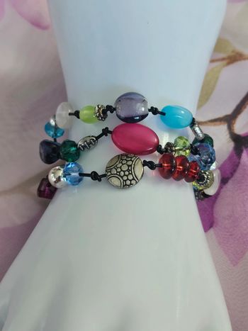 Bracelet réglable avec perles, ikita, Acier inoxydable