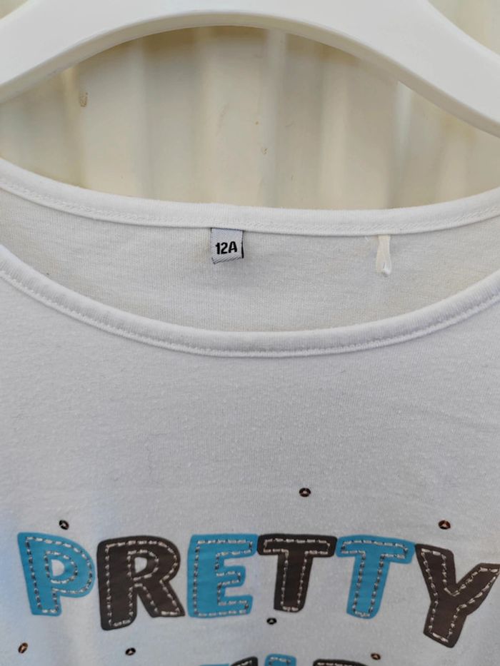 🩵Ensemble jupe et tee-shirt assorti 12 ans - photo numéro 3