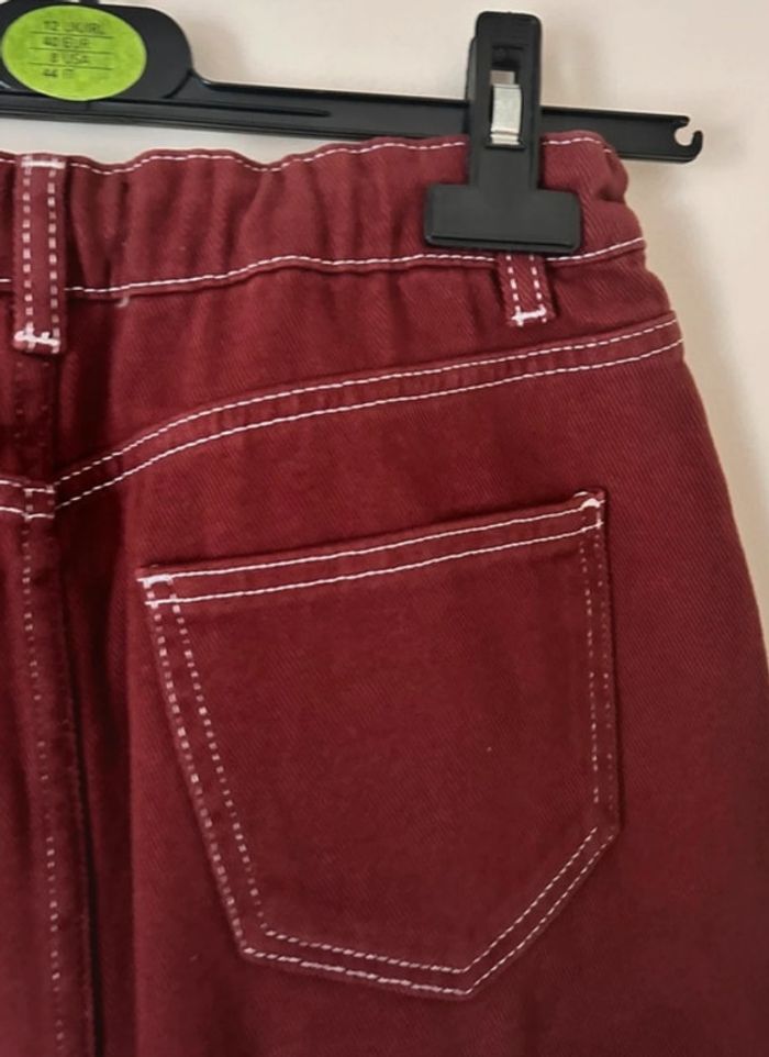 Jupe en jean, bordeaux, Newlook - photo numéro 7