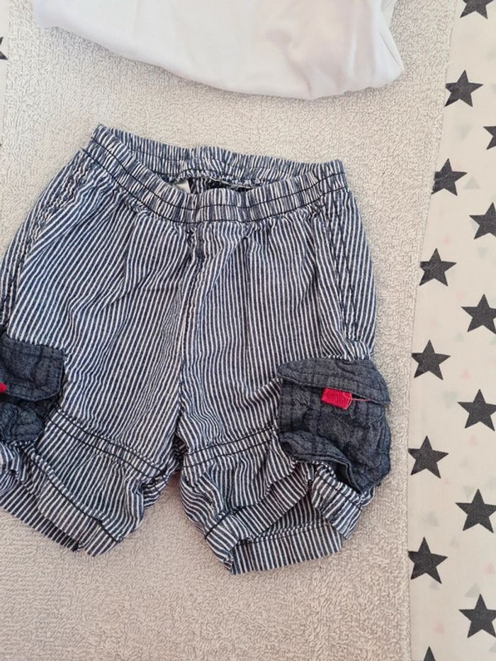 Ensemble tee shirt short 6 mois - photo numéro 3