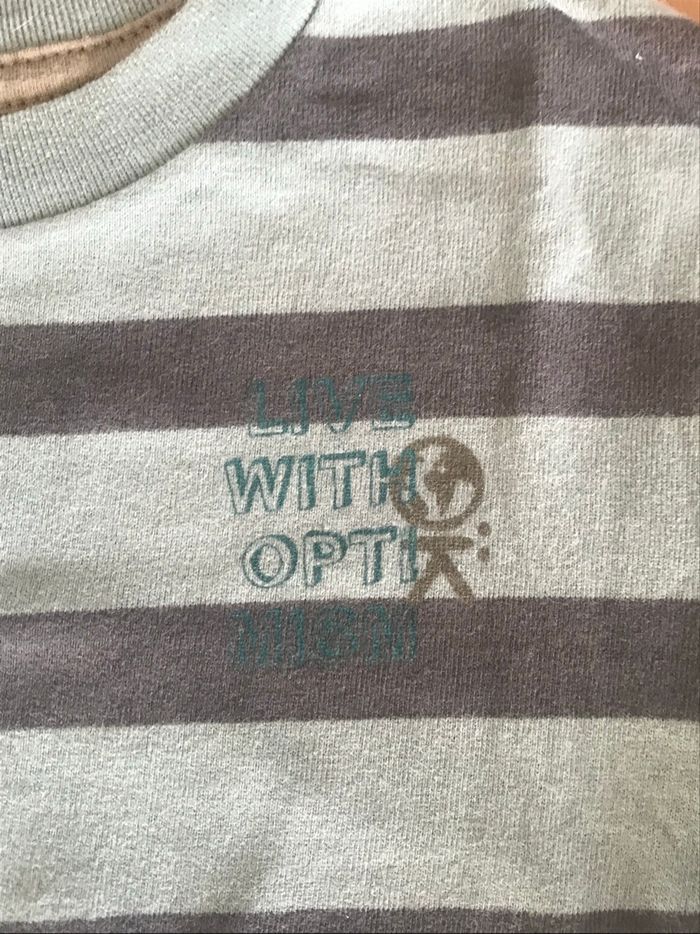 Teeshirt manches longues gris/vert Okaïdi 8 ans - photo numéro 3